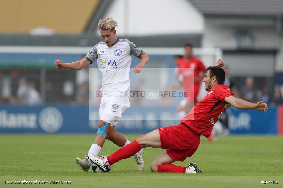Mairec Arena, Alzenau, 02.08.2025, sport, action, Fussball, 1. Spieltag, Regionalliga Südwest, TSV, FCB, TSV Schott Mainz, FC Bayern Alzenau - Bild-ID: 2497182