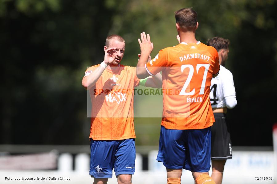 Fuhrmann Arena, Frammersbach, 09.08.2025, sport, action, DFL, DFB, Fussball, Regionalfreundschaftsspiele, 3. Liga, SVD, FCS, 1. FC Schweinfurt 1905, SV Darmstadt 98 - Bild-ID: 2498948