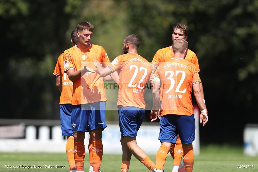 Fuhrmann Arena, Frammersbach, 09.08.2025, sport, action, DFL, DFB, Fussball, Regionalfreundschaftsspiele, 3. Liga, SVD, FCS, 1. FC Schweinfurt 1905, SV Darmstadt 98 - Bild-ID: 2498949