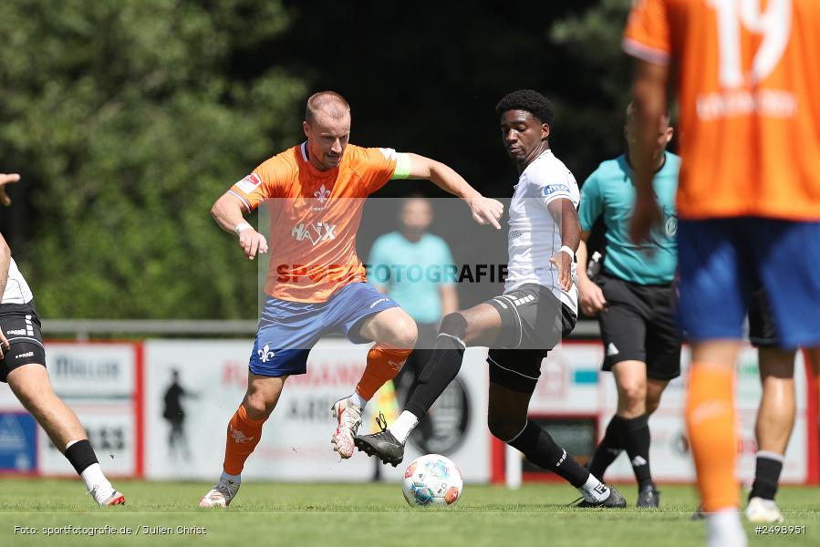Fuhrmann Arena, Frammersbach, 09.08.2025, sport, action, DFL, DFB, Fussball, Regionalfreundschaftsspiele, 3. Liga, SVD, FCS, 1. FC Schweinfurt 1905, SV Darmstadt 98 - Bild-ID: 2498951