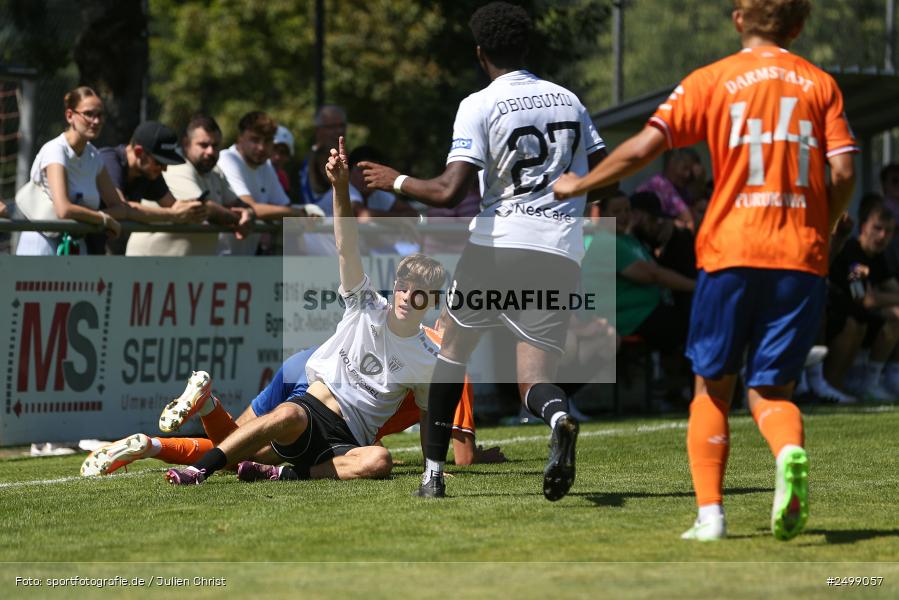sport, action, SVD, SV Darmstadt 98, Regionalfreundschaftsspiele, Fussball, Fuhrmann Arena, Frammersbach, FCS, DFL, DFB, 3. Liga, 1. FC Schweinfurt 1905, 09.08.2025 - Bild-ID: 2499057