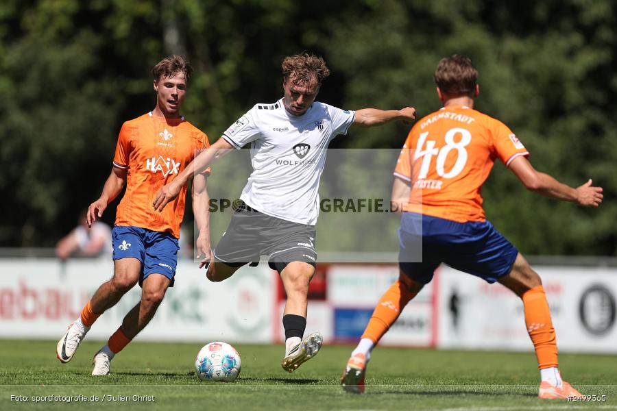 sport, action, SVD, SV Darmstadt 98, Regionalfreundschaftsspiele, Fussball, Fuhrmann Arena, Frammersbach, FCS, DFL, DFB, 3. Liga, 1. FC Schweinfurt 1905, 09.08.2025 - Bild-ID: 2499365