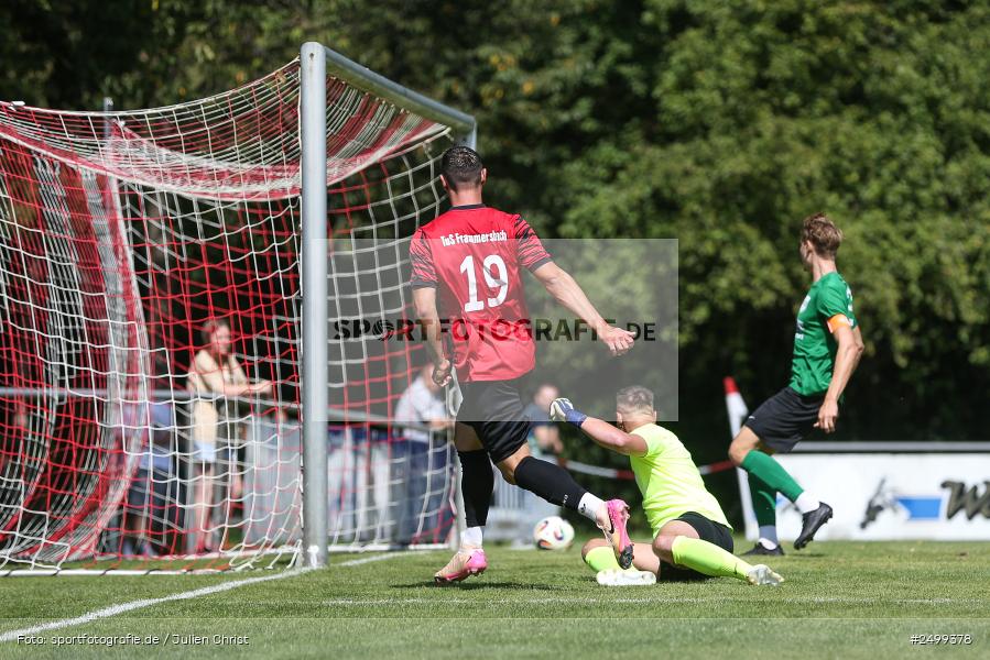 sport, action, TuS Frammersbach, TUS, Landesliga Nordwest, Fussball, Fuhrmann Arena, Frammersbach, DJK Schwebenried/Schwemmelsbach, DJK, BFV, 5. Spieltag, 10.08.2025 - Bild-ID: 2499378