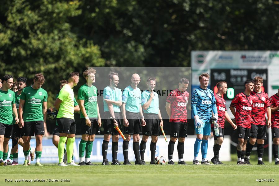 sport, action, TuS Frammersbach, TUS, Landesliga Nordwest, Fussball, Fuhrmann Arena, Frammersbach, DJK Schwebenried/Schwemmelsbach, DJK, BFV, 5. Spieltag, 10.08.2025 - Bild-ID: 2499385