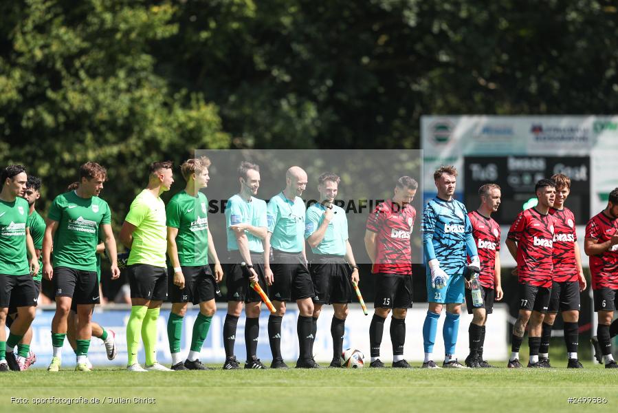 sport, action, TuS Frammersbach, TUS, Landesliga Nordwest, Fussball, Fuhrmann Arena, Frammersbach, DJK Schwebenried/Schwemmelsbach, DJK, BFV, 5. Spieltag, 10.08.2025 - Bild-ID: 2499386