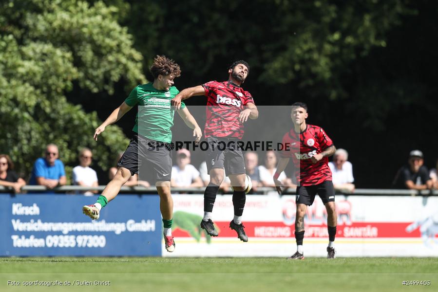sport, action, TuS Frammersbach, TUS, Landesliga Nordwest, Fussball, Fuhrmann Arena, Frammersbach, DJK Schwebenried/Schwemmelsbach, DJK, BFV, 5. Spieltag, 10.08.2025 - Bild-ID: 2499403