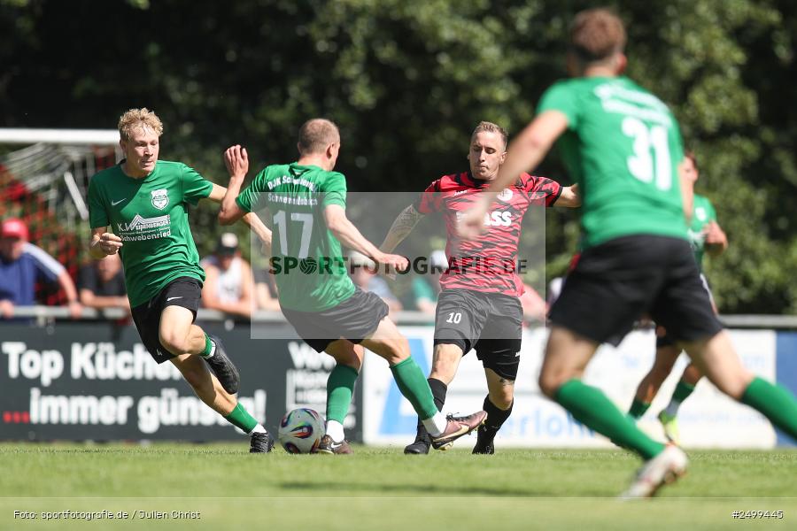 sport, action, TuS Frammersbach, TUS, Landesliga Nordwest, Fussball, Fuhrmann Arena, Frammersbach, DJK Schwebenried/Schwemmelsbach, DJK, BFV, 5. Spieltag, 10.08.2025 - Bild-ID: 2499445