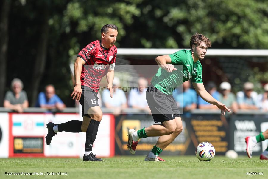 sport, action, TuS Frammersbach, TUS, Landesliga Nordwest, Fussball, Fuhrmann Arena, Frammersbach, DJK Schwebenried/Schwemmelsbach, DJK, BFV, 5. Spieltag, 10.08.2025 - Bild-ID: 2499446
