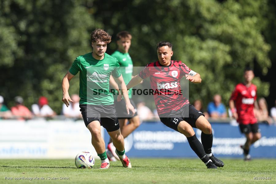 sport, action, TuS Frammersbach, TUS, Landesliga Nordwest, Fussball, Fuhrmann Arena, Frammersbach, DJK Schwebenried/Schwemmelsbach, DJK, BFV, 5. Spieltag, 10.08.2025 - Bild-ID: 2499449