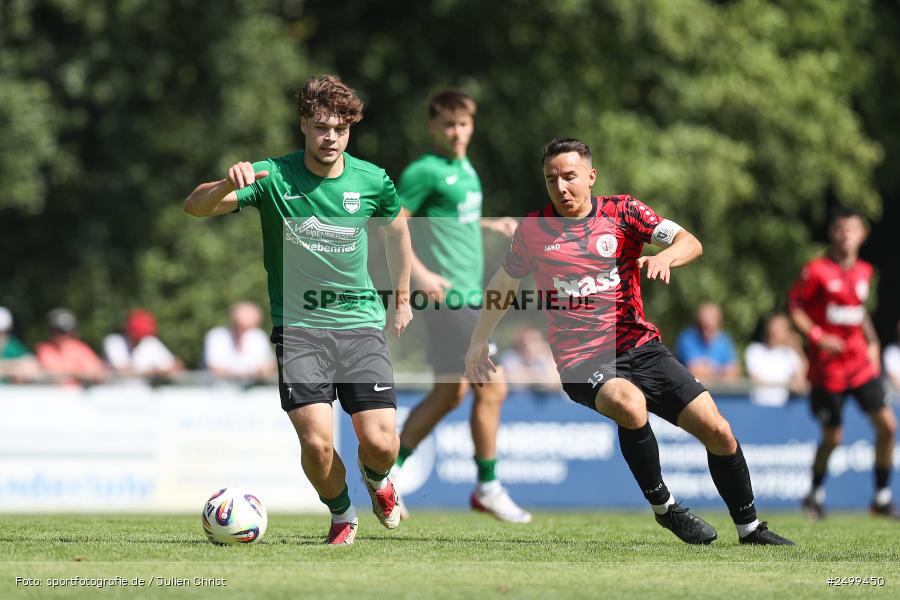 sport, action, TuS Frammersbach, TUS, Landesliga Nordwest, Fussball, Fuhrmann Arena, Frammersbach, DJK Schwebenried/Schwemmelsbach, DJK, BFV, 5. Spieltag, 10.08.2025 - Bild-ID: 2499450