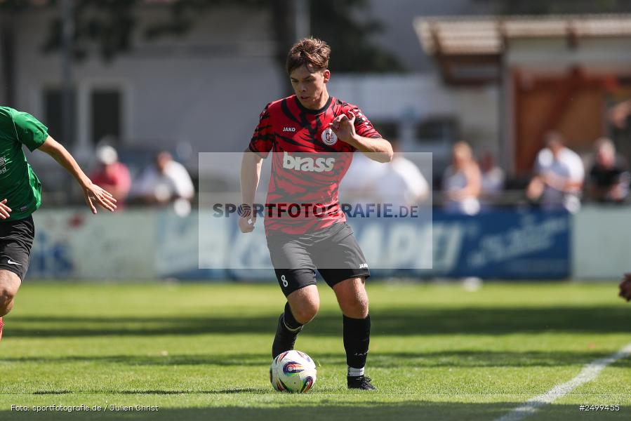 sport, action, TuS Frammersbach, TUS, Landesliga Nordwest, Fussball, Fuhrmann Arena, Frammersbach, DJK Schwebenried/Schwemmelsbach, DJK, BFV, 5. Spieltag, 10.08.2025 - Bild-ID: 2499455