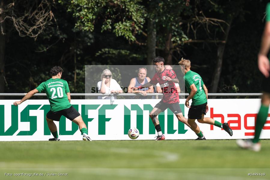 sport, action, TuS Frammersbach, TUS, Landesliga Nordwest, Fussball, Fuhrmann Arena, Frammersbach, DJK Schwebenried/Schwemmelsbach, DJK, BFV, 5. Spieltag, 10.08.2025 - Bild-ID: 2499469
