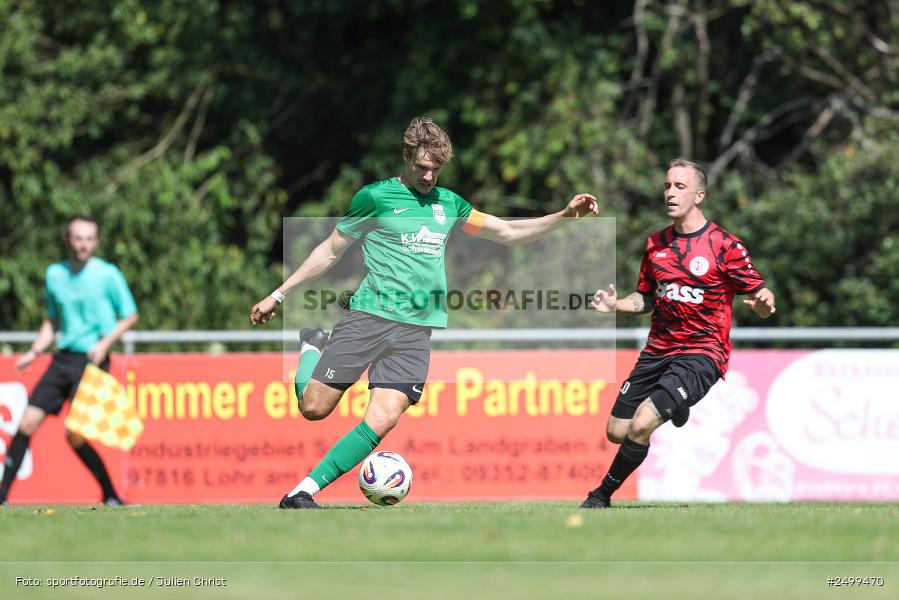 sport, action, TuS Frammersbach, TUS, Landesliga Nordwest, Fussball, Fuhrmann Arena, Frammersbach, DJK Schwebenried/Schwemmelsbach, DJK, BFV, 5. Spieltag, 10.08.2025 - Bild-ID: 2499470