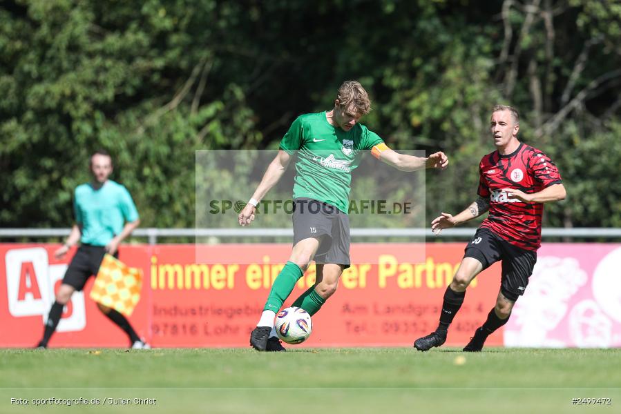 sport, action, TuS Frammersbach, TUS, Landesliga Nordwest, Fussball, Fuhrmann Arena, Frammersbach, DJK Schwebenried/Schwemmelsbach, DJK, BFV, 5. Spieltag, 10.08.2025 - Bild-ID: 2499472