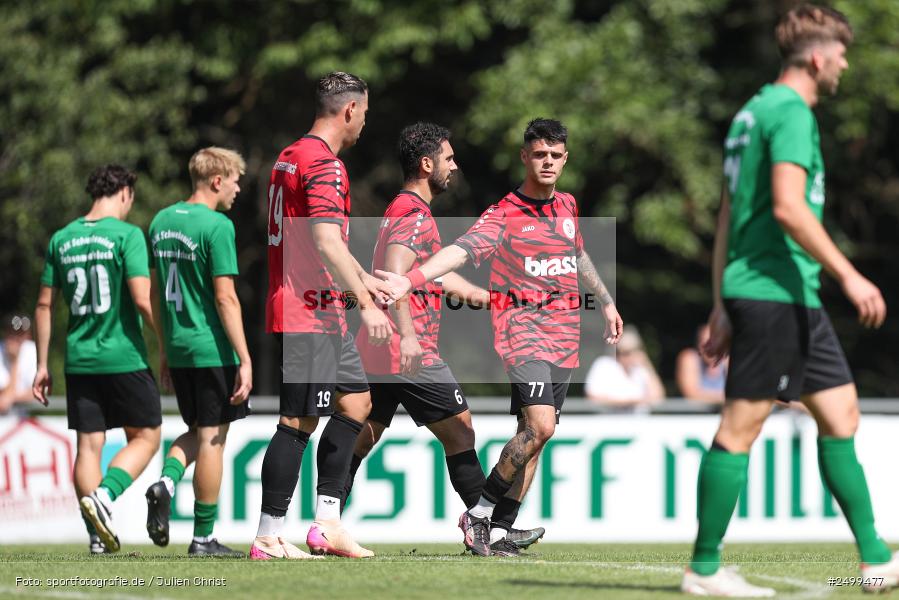 sport, action, TuS Frammersbach, TUS, Landesliga Nordwest, Fussball, Fuhrmann Arena, Frammersbach, DJK Schwebenried/Schwemmelsbach, DJK, BFV, 5. Spieltag, 10.08.2025 - Bild-ID: 2499477