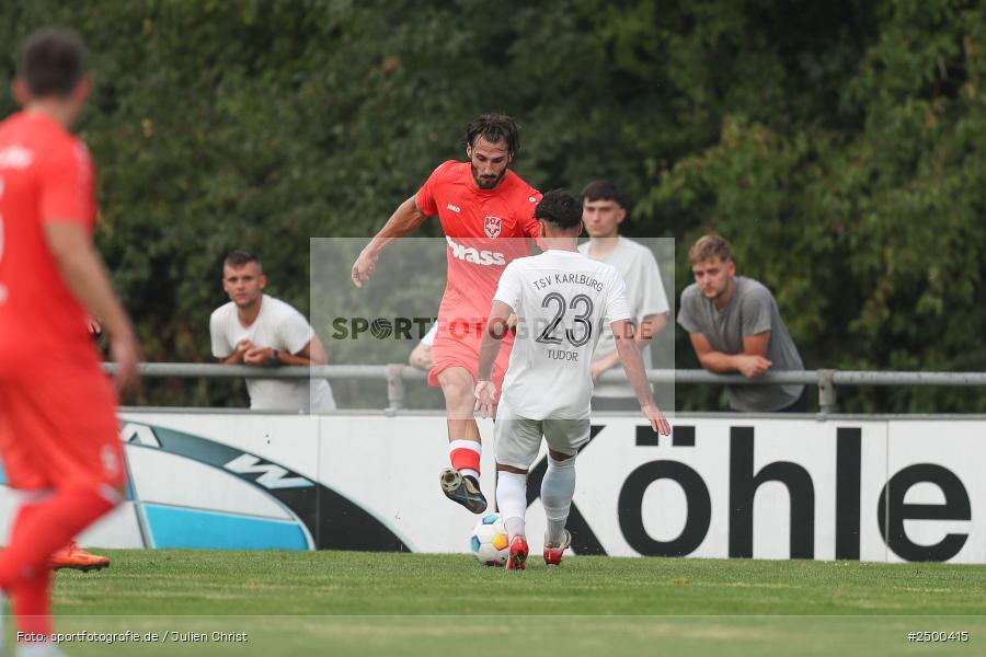 sport, action, TuS 1893 Aschaffenburg-Leider, TUS, TSV Karlburg, TSV, Landesliga Nordwest, Karlburg, Fussball, Fundamentum Sportpark, BFV, 6. Spieltag, 15.08.2025 - Bild-ID: 2500415