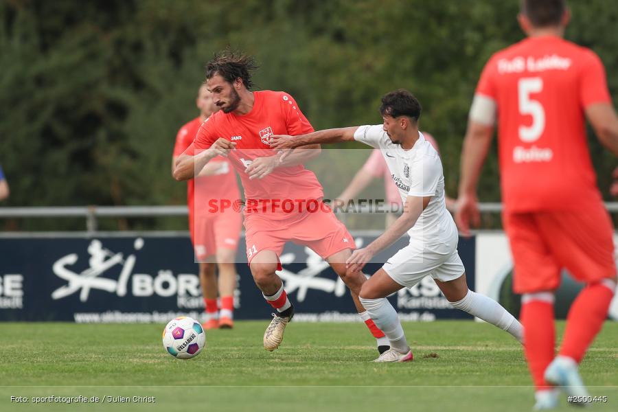 sport, action, TuS 1893 Aschaffenburg-Leider, TUS, TSV Karlburg, TSV, Landesliga Nordwest, Karlburg, Fussball, Fundamentum Sportpark, BFV, 6. Spieltag, 15.08.2025 - Bild-ID: 2500445