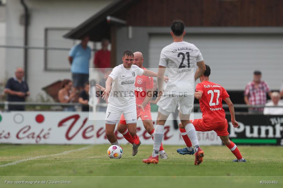 sport, action, TuS 1893 Aschaffenburg-Leider, TUS, TSV Karlburg, TSV, Landesliga Nordwest, Karlburg, Fussball, Fundamentum Sportpark, BFV, 6. Spieltag, 15.08.2025 - Bild-ID: 2500452