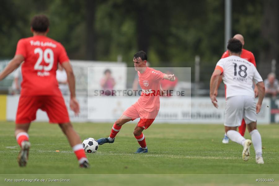 sport, action, TuS 1893 Aschaffenburg-Leider, TUS, TSV Karlburg, TSV, Landesliga Nordwest, Karlburg, Fussball, Fundamentum Sportpark, BFV, 6. Spieltag, 15.08.2025 - Bild-ID: 2500480