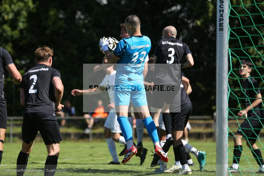 Sportgelände, Gemünden, 17.08.2025, sport, action, BFV, Fussball, 5. Spieltag, Kreisliga Würzburg Gr. 2, TUS, FCGS, TuS Frammersbach II, FV Gemünden/Seifriedsburg - Bild-ID: 2501172 Sportgelände, Gemünden, 17.08.2025, sport, action, BFV, Fussball, 5. Spieltag, Kreisliga Würzburg Gr. 2, TUS, FCGS, TuS Frammersbach II, FV Gemünden/Seifriedsburg - Bild-ID: 2501172