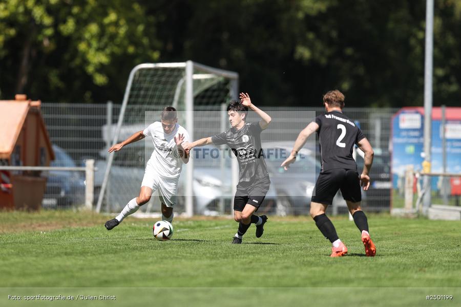 Sportgelände, Gemünden, 17.08.2025, sport, action, BFV, Fussball, 5. Spieltag, Kreisliga Würzburg Gr. 2, TUS, FCGS, TuS Frammersbach II, FV Gemünden/Seifriedsburg - Bild-ID: 2501199 Sportgelände, Gemünden, 17.08.2025, sport, action, BFV, Fussball, 5. Spieltag, Kreisliga Würzburg Gr. 2, TUS, FCGS, TuS Frammersbach II, FV Gemünden/Seifriedsburg - Bild-ID: 2501199