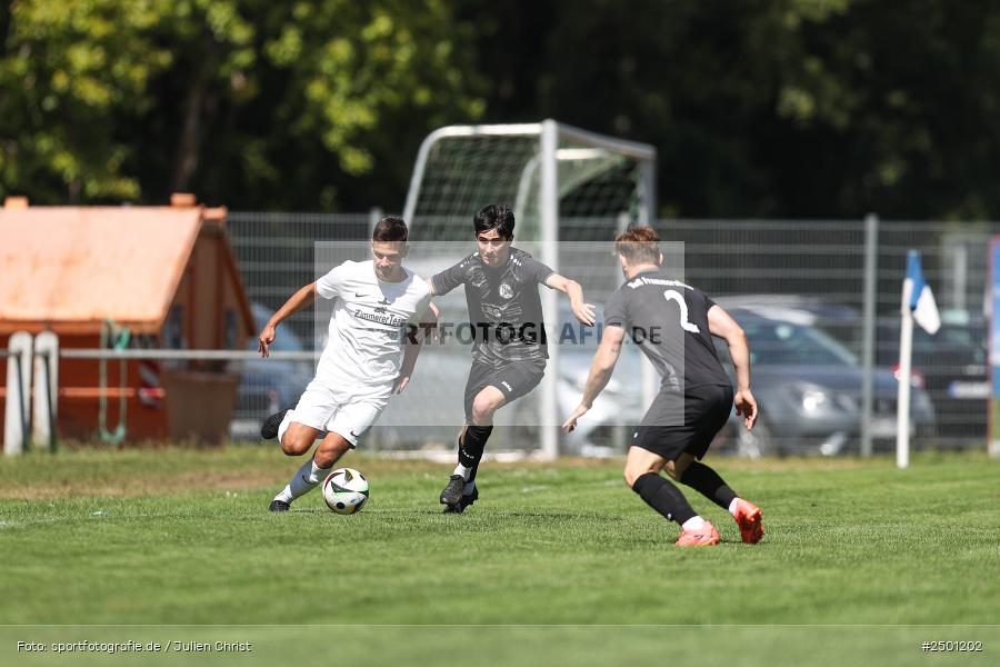 Sportgelände, Gemünden, 17.08.2025, sport, action, BFV, Fussball, 5. Spieltag, Kreisliga Würzburg Gr. 2, TUS, FCGS, TuS Frammersbach II, FV Gemünden/Seifriedsburg - Bild-ID: 2501202