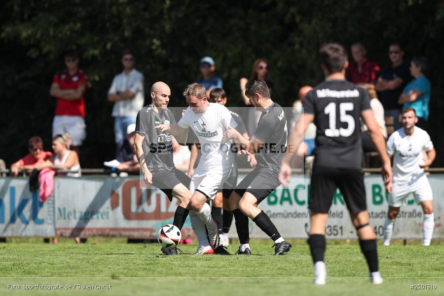 Sportgelände, Gemünden, 17.08.2025, sport, action, BFV, Fussball, 5. Spieltag, Kreisliga Würzburg Gr. 2, TUS, FCGS, TuS Frammersbach II, FV Gemünden/Seifriedsburg - Bild-ID: 2501316