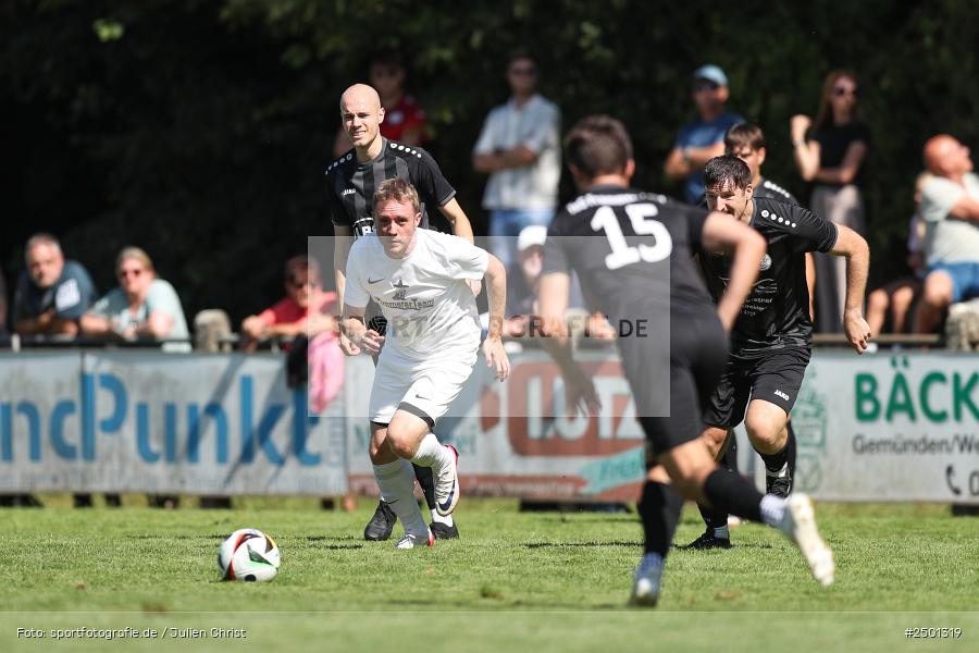 Sportgelände, Gemünden, 17.08.2025, sport, action, BFV, Fussball, 5. Spieltag, Kreisliga Würzburg Gr. 2, TUS, FCGS, TuS Frammersbach II, FV Gemünden/Seifriedsburg - Bild-ID: 2501319 Sportgelände, Gemünden, 17.08.2025, sport, action, BFV, Fussball, 5. Spieltag, Kreisliga Würzburg Gr. 2, TUS, FCGS, TuS Frammersbach II, FV Gemünden/Seifriedsburg - Bild-ID: 2501319