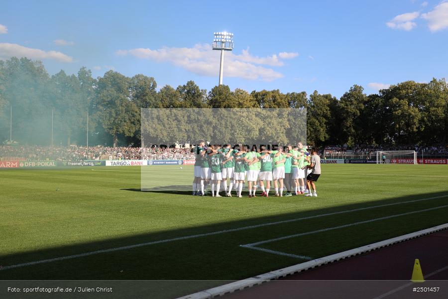 Sachs-Stadion, Schweinfurt, 18.08.2025, sport, action, DFB, Fussball, 1. Runde, DFB-Pokal, F95, FCS, Fortuna Düsseldorf, 1. FC Schweinfurt 1905 - Bild-ID: 2501457