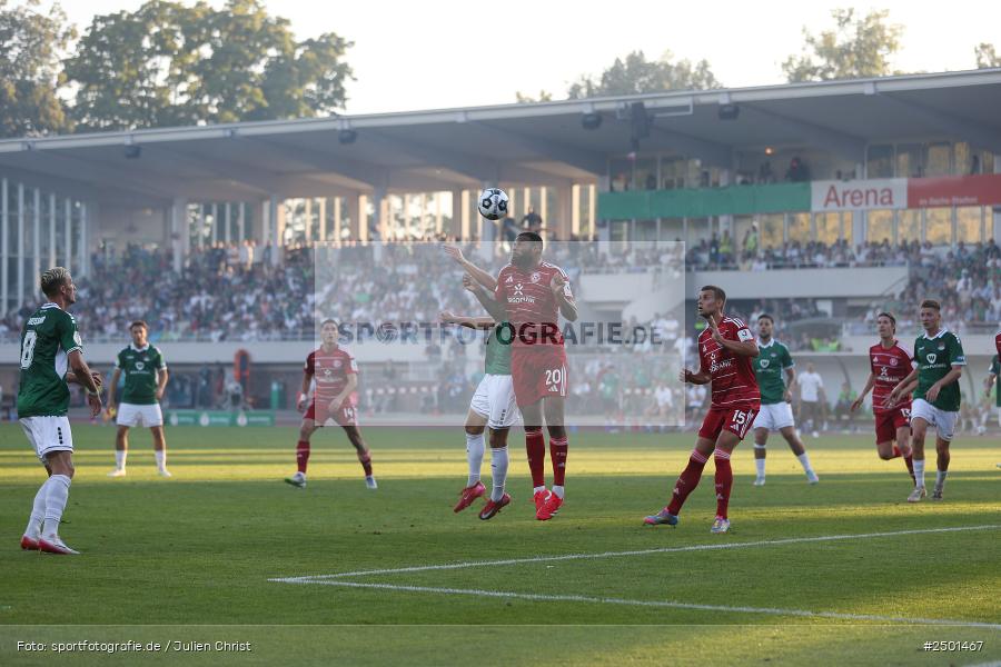 Sachs-Stadion, Schweinfurt, 18.08.2025, sport, action, DFB, Fussball, 1. Runde, DFB-Pokal, F95, FCS, Fortuna Düsseldorf, 1. FC Schweinfurt 1905 - Bild-ID: 2501467