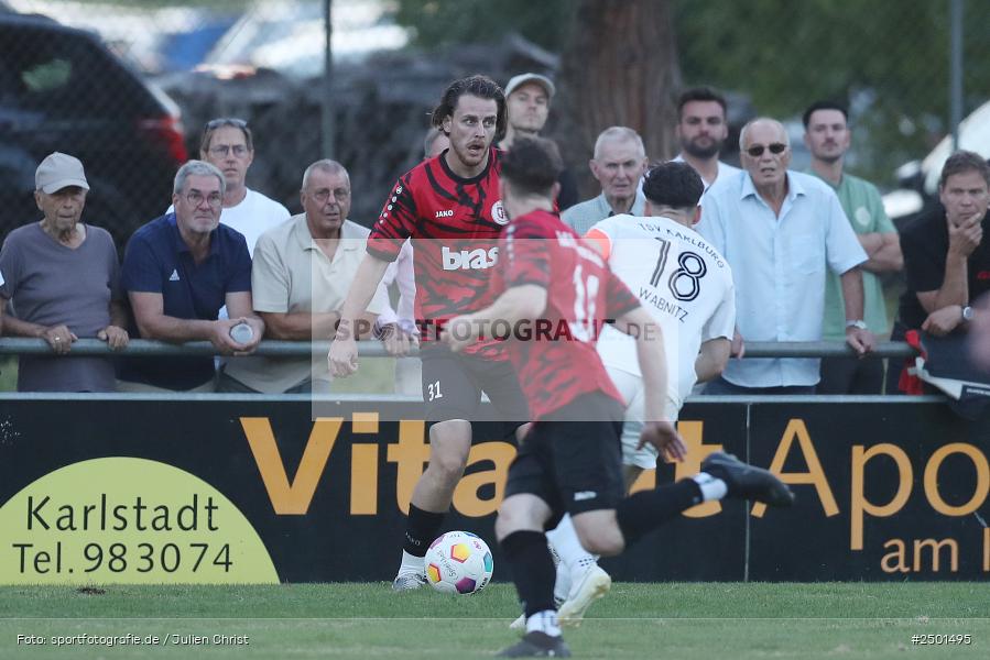 Fundamentum Sportpark, Karlburg, 19.08.2025, sport, action, BFV, Fussball, 7. Spieltag, Landesliga Nordwest, TUS, TSV, TuS Frammersbach, TSV Karlburg - Bild-ID: 2501495 Fundamentum Sportpark, Karlburg, 19.08.2025, sport, action, BFV, Fussball, 7. Spieltag, Landesliga Nordwest, TUS, TSV, TuS Frammersbach, TSV Karlburg - Bild-ID: 2501495