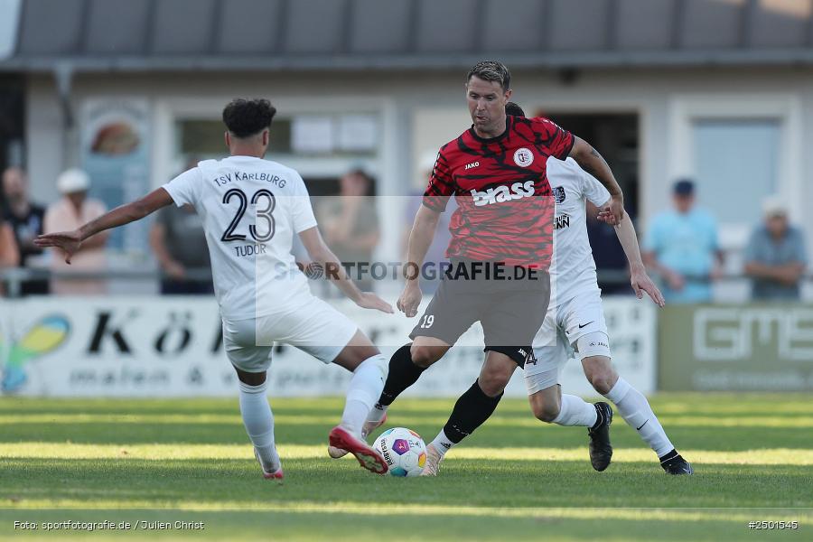 Fundamentum Sportpark, Karlburg, 19.08.2025, sport, action, BFV, Fussball, 7. Spieltag, Landesliga Nordwest, TUS, TSV, TuS Frammersbach, TSV Karlburg - Bild-ID: 2501545 Fundamentum Sportpark, Karlburg, 19.08.2025, sport, action, BFV, Fussball, 7. Spieltag, Landesliga Nordwest, TUS, TSV, TuS Frammersbach, TSV Karlburg - Bild-ID: 2501545