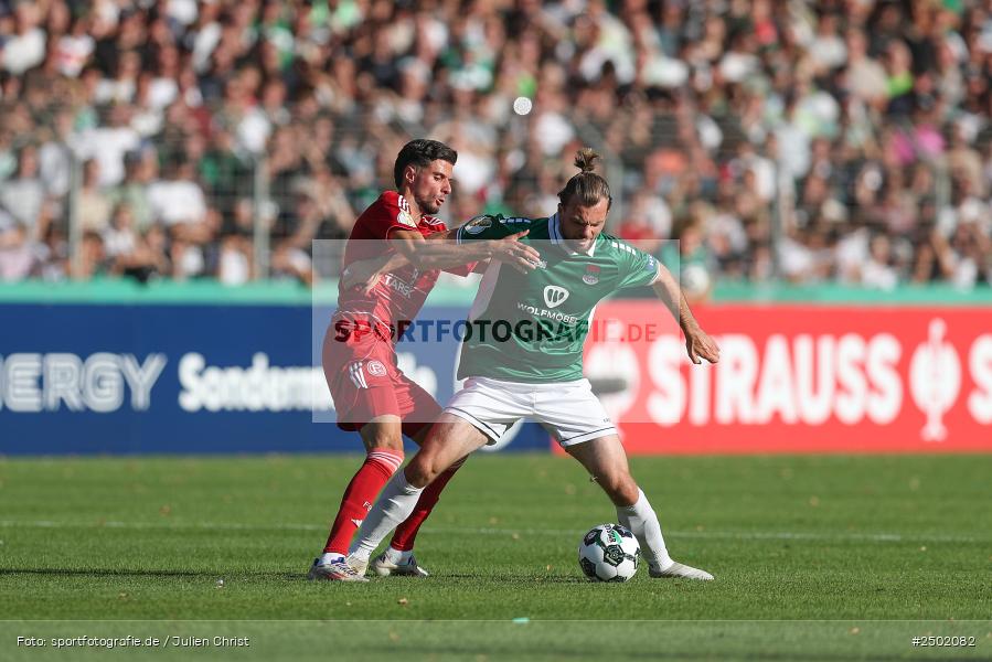 sport, action, Schweinfurt, Sachs-Stadion, Fussball, Fortuna Düsseldorf, FCS, F95, DFB-Pokal, DFB, 18.08.2025, 1. Runde, 1. FC Schweinfurt 1905 - Bild-ID: 2502082 sport, action, Schweinfurt, Sachs-Stadion, Fussball, Fortuna Düsseldorf, FCS, F95, DFB-Pokal, DFB, 18.08.2025, 1. Runde, 1. FC Schweinfurt 1905 - Bild-ID: 2502082