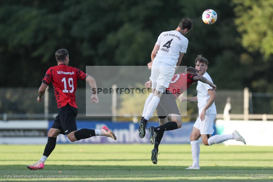 sport, action, TuS Frammersbach, TUS, TSV Karlburg, TSV, Landesliga Nordwest, Karlburg, Fussball, Fundamentum Sportpark, BFV, 7. Spieltag, 19.08.2025 - Bild-ID: 2502326 sport, action, TuS Frammersbach, TUS, TSV Karlburg, TSV, Landesliga Nordwest, Karlburg, Fussball, Fundamentum Sportpark, BFV, 7. Spieltag, 19.08.2025 - Bild-ID: 2502326