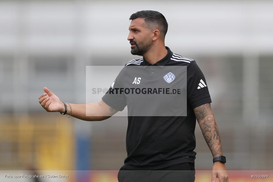 Stadion am Schönbusch, Aschaffenburg, 23.08.2025, sport, action, BFV, Fussball, 5. Spieltag, Regionalliga Bayern, FCM, SVA, FC Memmingen, SV Viktoria Aschaffenburg - Bild-ID: 2502899