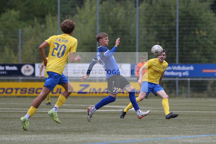 Sportgelände Seebachtal, Hain, 23.08.2025, sport, action, BFV, Fussball, 8. Spieltag, Landesliga Nordwest, FTS, DJK, FT Schweinfurt, DJK Hain - Bild-ID: 2503009 Sportgelände Seebachtal, Hain, 23.08.2025, sport, action, BFV, Fussball, 8. Spieltag, Landesliga Nordwest, FTS, DJK, FT Schweinfurt, DJK Hain - Bild-ID: 2503009