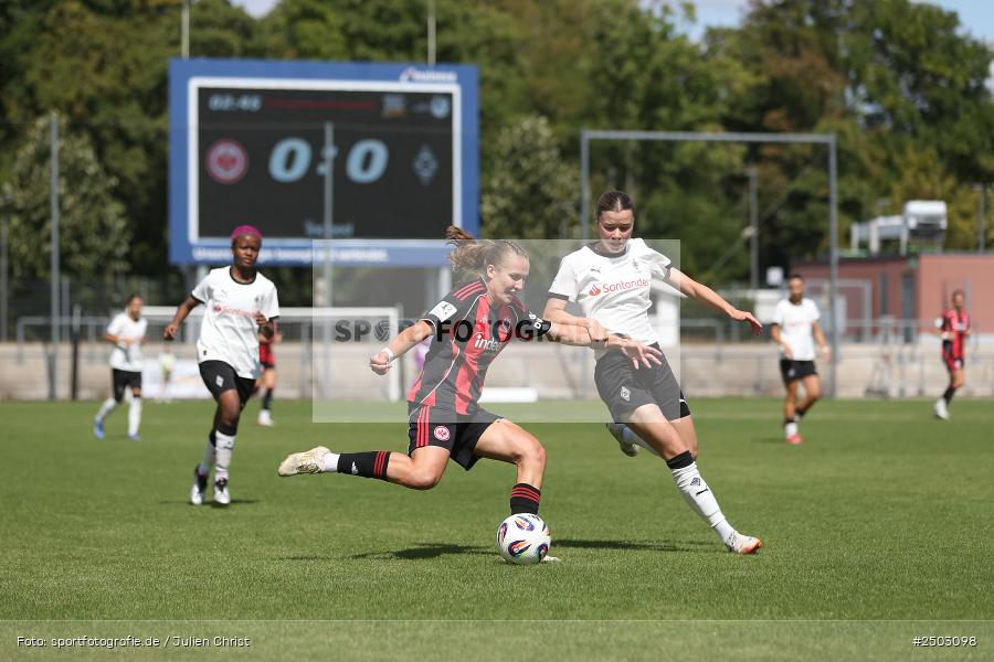 Stadion am Brentanobad, Frankfurt, 24.08.2025, sport, action, DFB, Fussball, 2. Frauen-Bundesliga, BGM, SGE, Borussia Mönchengladbach, Eintracht Frankfurt II - Bild-ID: 2503098 Stadion am Brentanobad, Frankfurt, 24.08.2025, sport, action, DFB, Fussball, 2. Frauen-Bundesliga, BGM, SGE, Borussia Mönchengladbach, Eintracht Frankfurt II - Bild-ID: 2503098