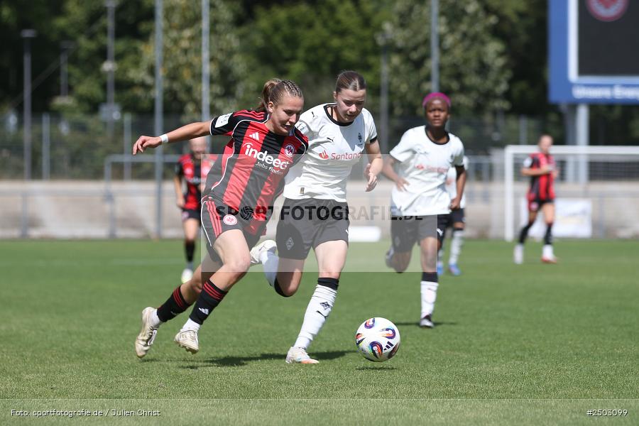 Stadion am Brentanobad, Frankfurt, 24.08.2025, sport, action, DFB, Fussball, 2. Frauen-Bundesliga, BGM, SGE, Borussia Mönchengladbach, Eintracht Frankfurt II - Bild-ID: 2503099 Stadion am Brentanobad, Frankfurt, 24.08.2025, sport, action, DFB, Fussball, 2. Frauen-Bundesliga, BGM, SGE, Borussia Mönchengladbach, Eintracht Frankfurt II - Bild-ID: 2503099