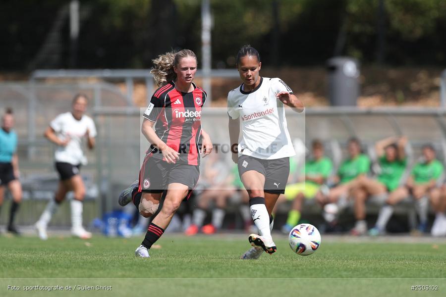 Stadion am Brentanobad, Frankfurt, 24.08.2025, sport, action, DFB, Fussball, 2. Frauen-Bundesliga, BGM, SGE, Borussia Mönchengladbach, Eintracht Frankfurt II - Bild-ID: 2503102 Stadion am Brentanobad, Frankfurt, 24.08.2025, sport, action, DFB, Fussball, 2. Frauen-Bundesliga, BGM, SGE, Borussia Mönchengladbach, Eintracht Frankfurt II - Bild-ID: 2503102