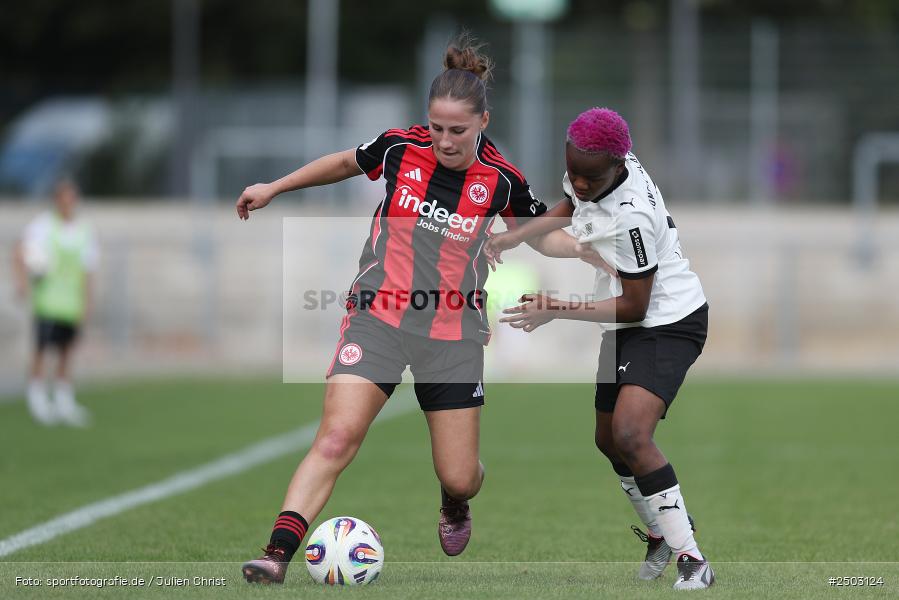 Stadion am Brentanobad, Frankfurt, 24.08.2025, sport, action, DFB, Fussball, 2. Frauen-Bundesliga, BGM, SGE, Borussia Mönchengladbach, Eintracht Frankfurt II - Bild-ID: 2503124 Stadion am Brentanobad, Frankfurt, 24.08.2025, sport, action, DFB, Fussball, 2. Frauen-Bundesliga, BGM, SGE, Borussia Mönchengladbach, Eintracht Frankfurt II - Bild-ID: 2503124