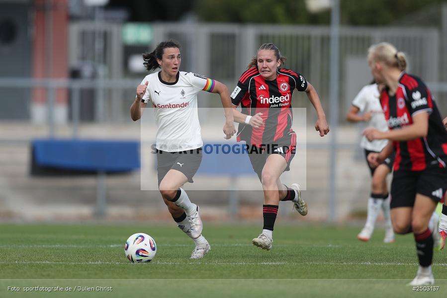 Stadion am Brentanobad, Frankfurt, 24.08.2025, sport, action, DFB, Fussball, 2. Frauen-Bundesliga, BGM, SGE, Borussia Mönchengladbach, Eintracht Frankfurt II - Bild-ID: 2503137