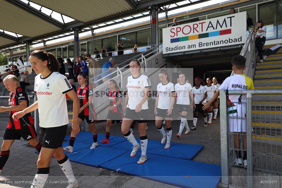 Stadion am Brentanobad, Frankfurt, 24.08.2025, sport, action, DFB, Fussball, 2. Frauen-Bundesliga, BGM, SGE, Borussia Mönchengladbach, Eintracht Frankfurt II - Bild-ID: 2503511 Stadion am Brentanobad, Frankfurt, 24.08.2025, sport, action, DFB, Fussball, 2. Frauen-Bundesliga, BGM, SGE, Borussia Mönchengladbach, Eintracht Frankfurt II - Bild-ID: 2503511