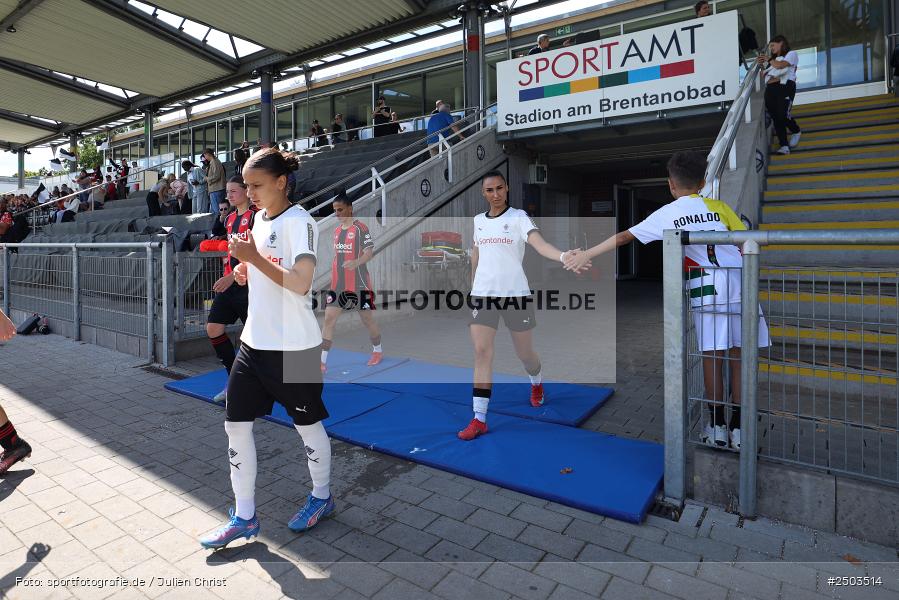 Stadion am Brentanobad, Frankfurt, 24.08.2025, sport, action, DFB, Fussball, 2. Frauen-Bundesliga, BGM, SGE, Borussia Mönchengladbach, Eintracht Frankfurt II - Bild-ID: 2503514