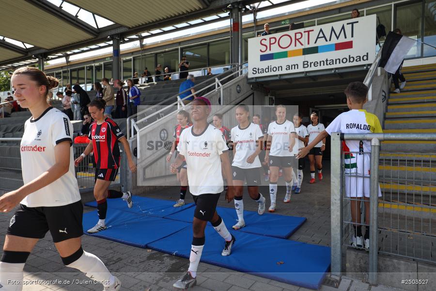 sport, action, Stadion am Brentanobad, SGE, Fussball, Frankfurt, Eintracht Frankfurt II, DFB, Borussia Mönchengladbach, BGM, 24.08.2025, 2. Frauen-Bundesliga - Bild-ID: 2503527