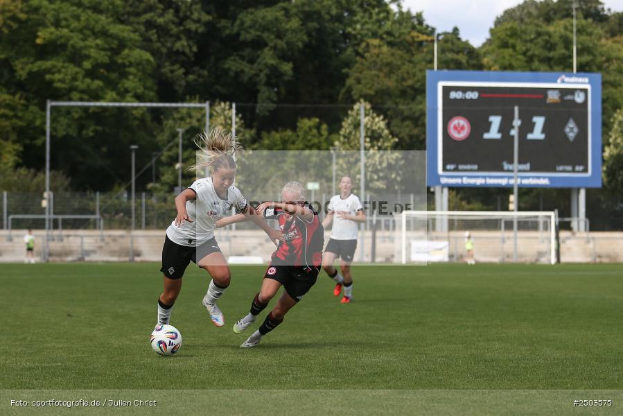 sport, action, Stadion am Brentanobad, SGE, Fussball, Frankfurt, Eintracht Frankfurt II, DFB, Borussia Mönchengladbach, BGM, 24.08.2025, 2. Frauen-Bundesliga - Bild-ID: 2503575