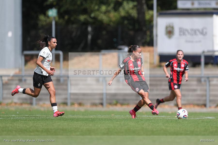 sport, action, Stadion am Brentanobad, SGE, Fussball, Frankfurt, Eintracht Frankfurt II, DFB, Borussia Mönchengladbach, BGM, 24.08.2025, 2. Frauen-Bundesliga - Bild-ID: 2503643