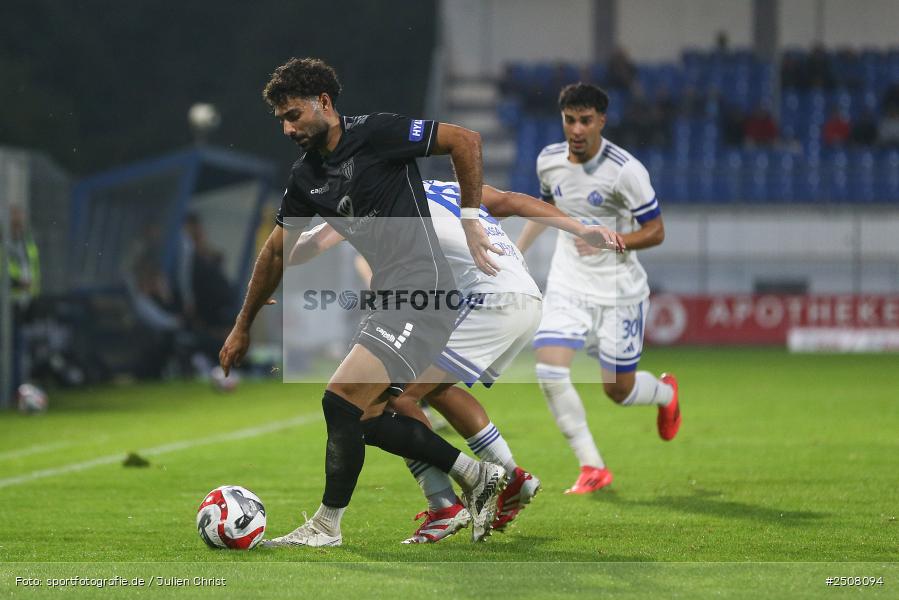 sport, action, Verbandspokal, Stadion am Schönbusch, SVA, SV Viktoria Aschaffenburg, Fussball, FCS, BFV, Aschaffenburg, Achtelfinale, 1. FC Schweinfurt 1905, 09.09.2025 - Bild-ID: 2508094