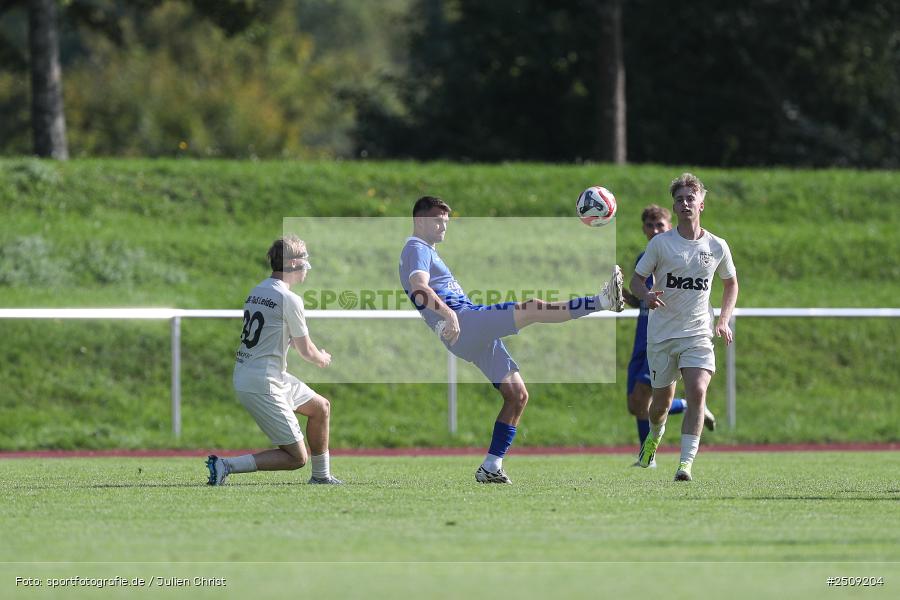 sport, action, TuS 1893 Aschaffenburg-Leider, TUS, Landesliga Nordwest, Fussball, FCB, Dr. Hans Weiß Sportpark, Bad Kissingen, BFV, 20.09.2025, 12. Spieltag, 1. FC 06 Bad Kissingen - Bild-ID: 2509204