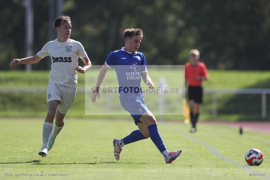 sport, action, TuS 1893 Aschaffenburg-Leider, TUS, Landesliga Nordwest, Fussball, FCB, Dr. Hans Weiß Sportpark, Bad Kissingen, BFV, 20.09.2025, 12. Spieltag, 1. FC 06 Bad Kissingen - Bild-ID: 2509227