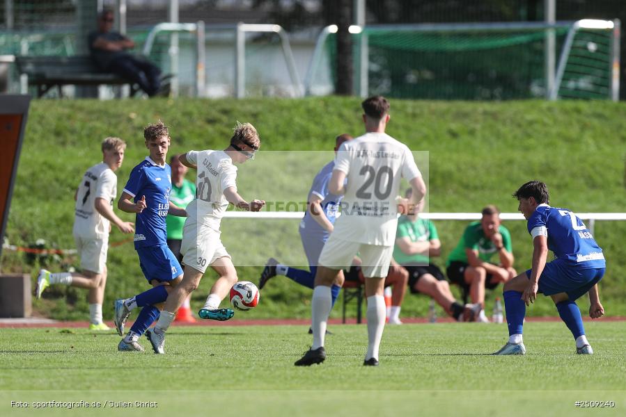 sport, action, TuS 1893 Aschaffenburg-Leider, TUS, Landesliga Nordwest, Fussball, FCB, Dr. Hans Weiß Sportpark, Bad Kissingen, BFV, 20.09.2025, 12. Spieltag, 1. FC 06 Bad Kissingen - Bild-ID: 2509240